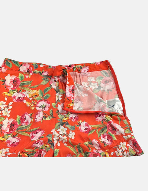 Orange shorts with flowers FM